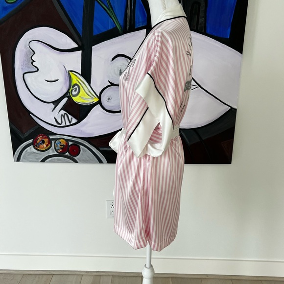 Victorias Secret Limited Collection Iconic Stripe Pink Wrap Robe - Picture 6 of 16